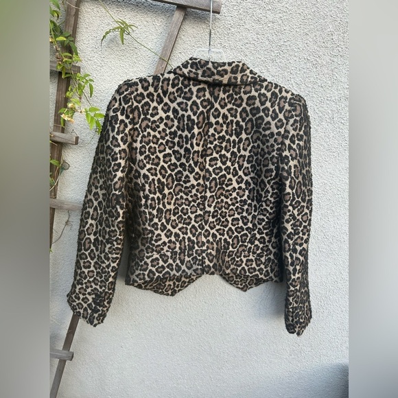 Smythe Anytime Jacquard Blazer in Leopard Print Size 4 - Picture 8 of 8